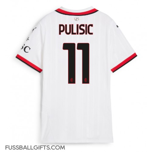 AC Milan Christian Pulisic #11 Fußballbekleidung Auswärtstrikot Damen 2024-25 Kurzarm